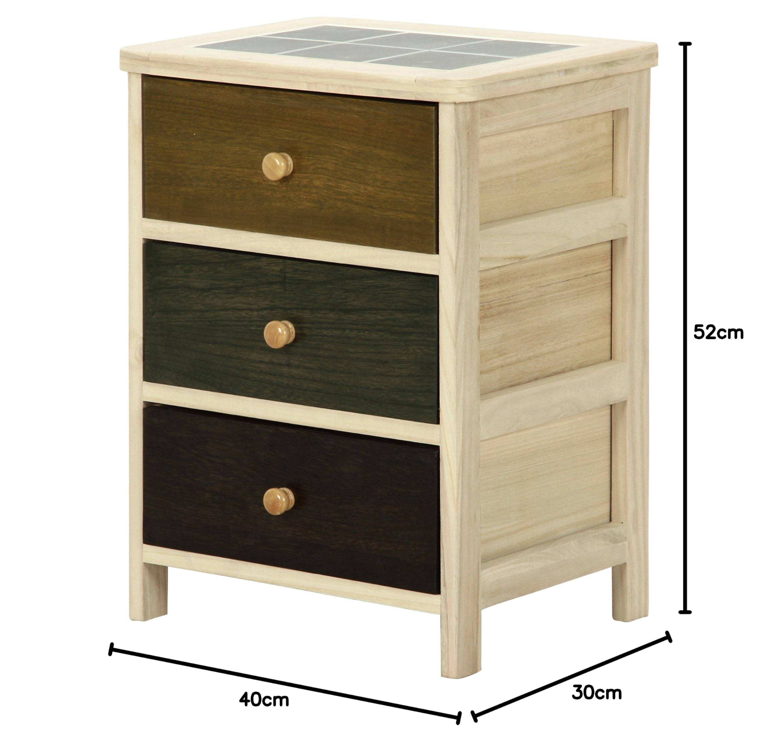 Amazon｜不二貿易 チェスト 収納ケース 3段 幅40×奥行30×高さ